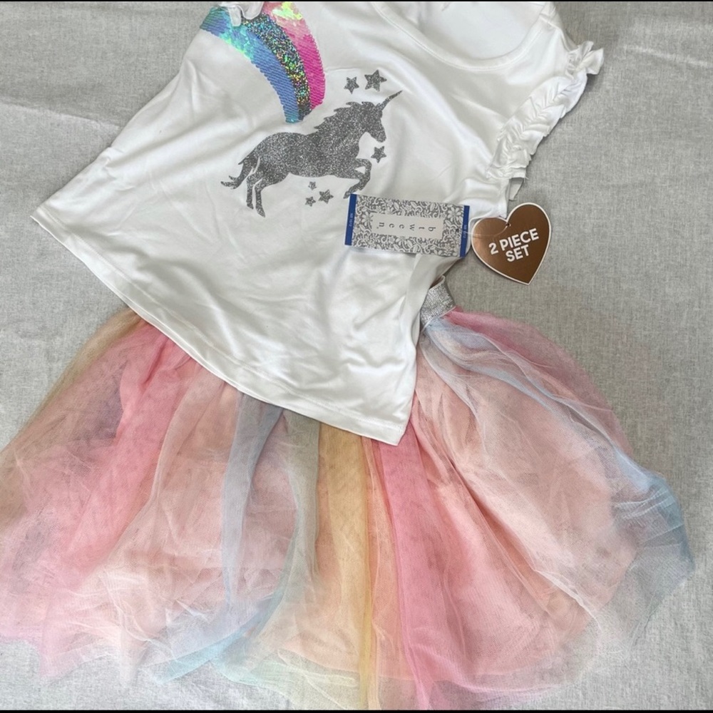 🌟SOLD BTWEEN rainbow MAGICAL Tutu Unicorn Set 7/8 NWT - Picture 11 of 11